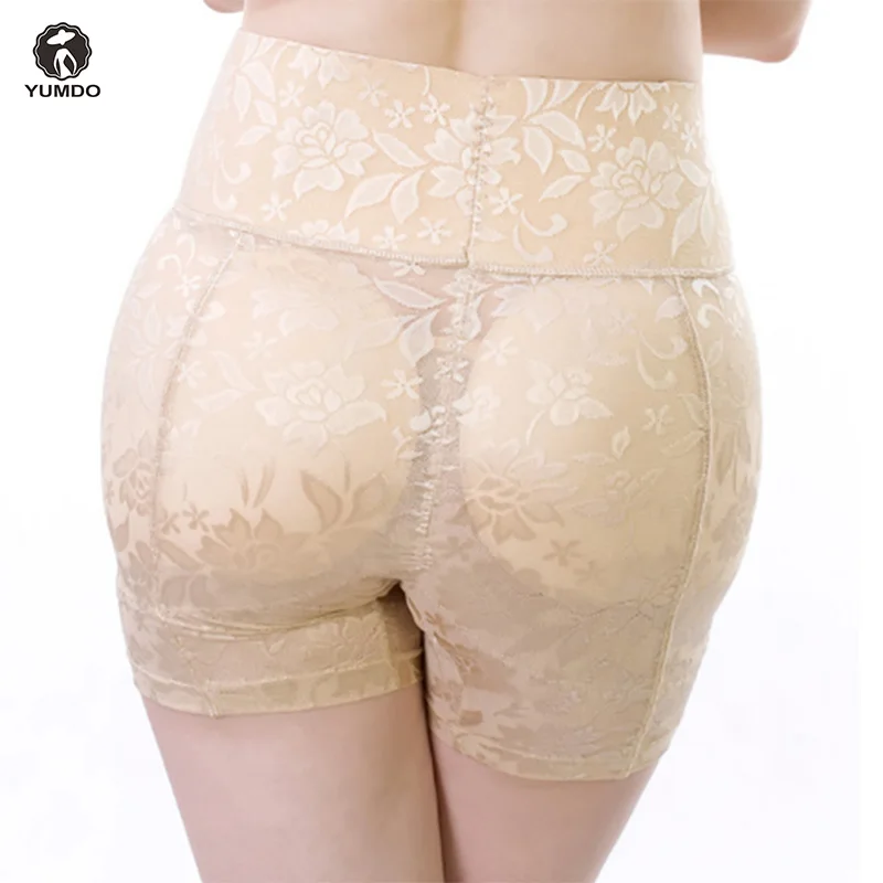 Nude YUMDO Pluse, размер, плавки, мягкие шорты, подтяжка ягодиц, женские корректирующие трусики, тонкая талия, контроль, трусы до линии бедер, кружевное нижнее белье - Цвет: Nude