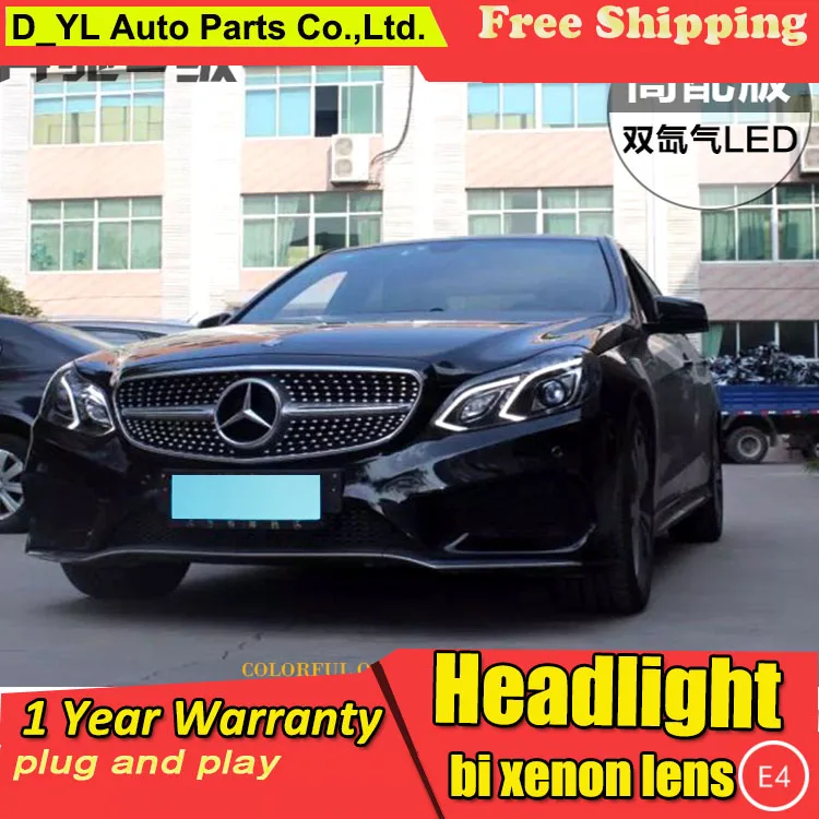 D_YL автомобильный Стайлинг для Benz E200 E260 E300 фары 2014 2015 W212 светодиодный ная фара DRL