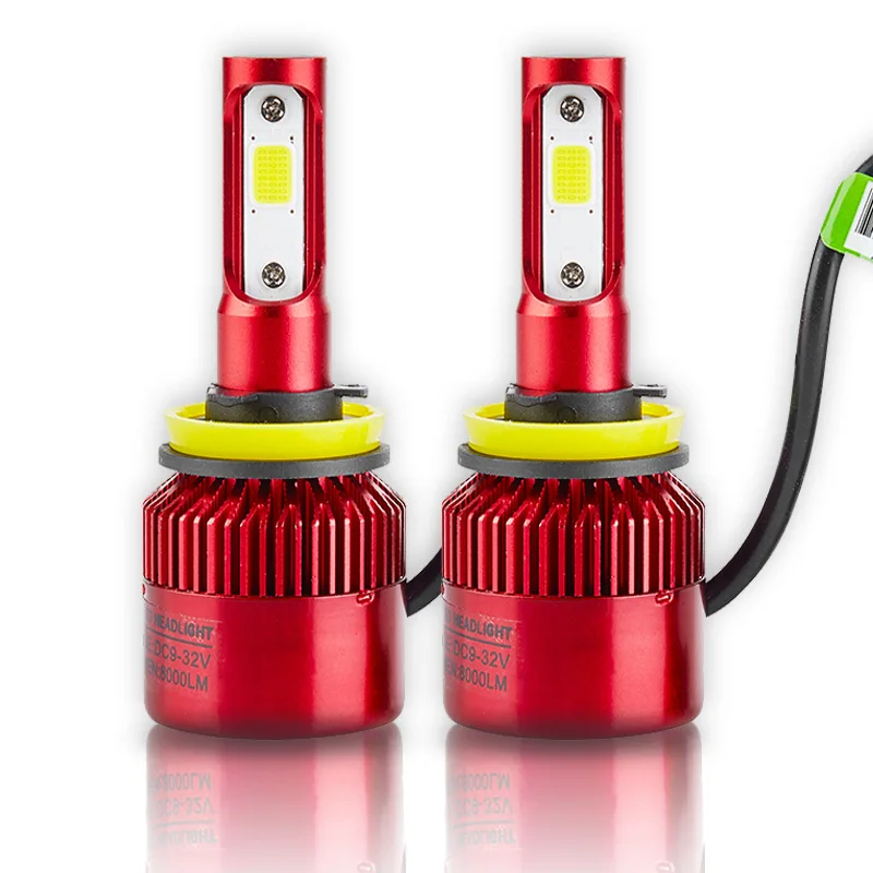 S2 H7 led H4 9005 9006 HB2 Hi/Lo H1 H3 фары лампочки carro 6000K 72W 16000lm 12В 24В турбо Автомобильные