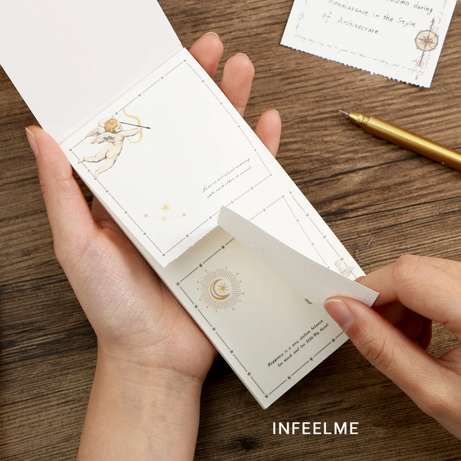 

4 pcs Vintage portable notebook Cute Angle Cat memo pad Rose flower planner Guestbook Stationery Office School Supplies A6436