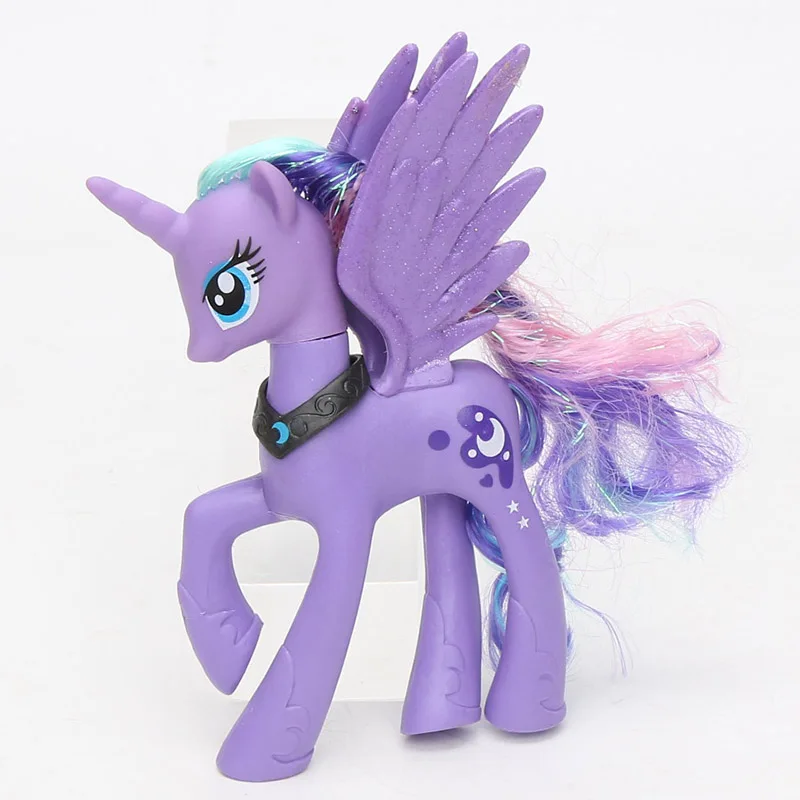 style 5 15 стилей 14 см игрушки My Little Pony Принцесса Селестия Луна Пинки Пай Радуга Дэш ПВХ Фигурки сумеречный единорог модель куклы - Цвет: style 5