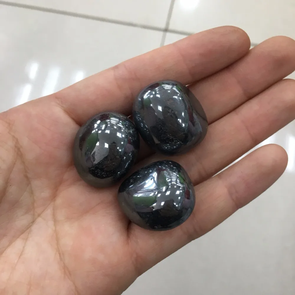 

New arrival natural hematite polished gemstone reiki healing crystals Degaussing stone for DIY pandent wholesale price