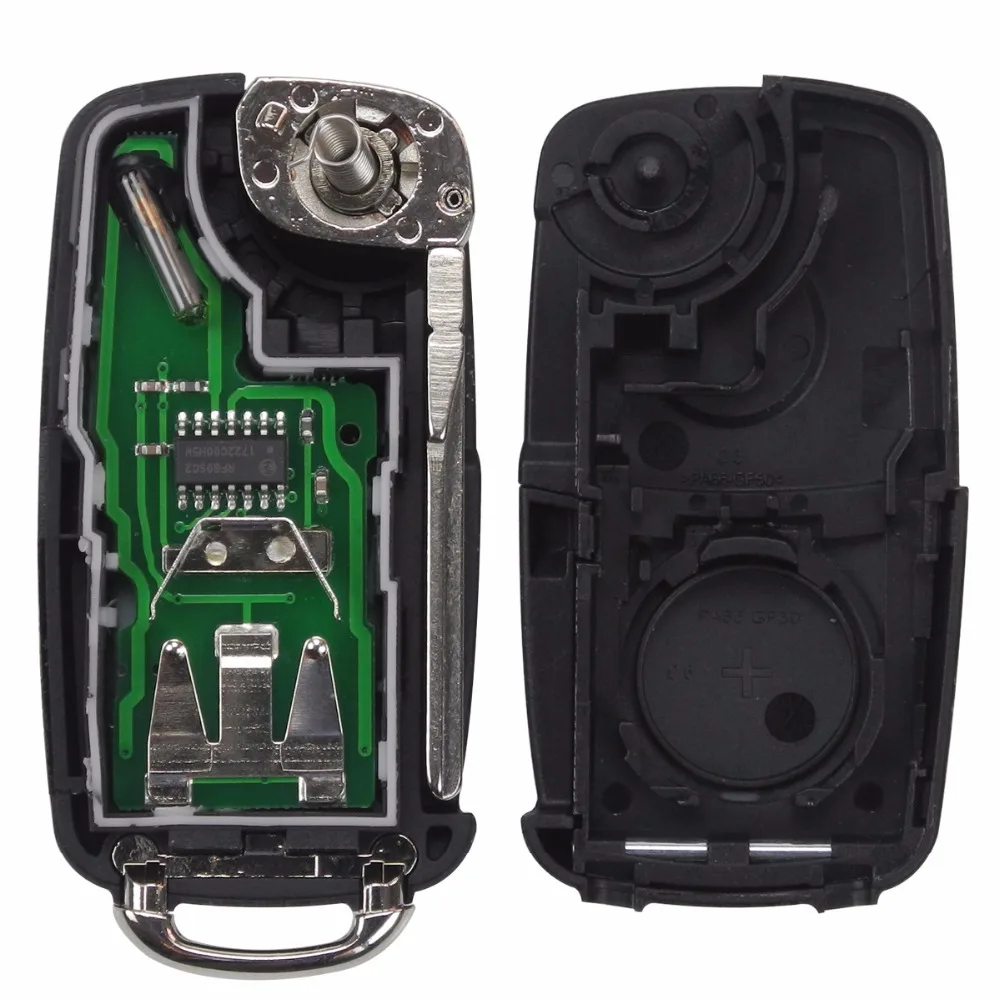 Jingyuqin 10p 434 МГц с ID48 чипом 3B дистанционный ключ для VW Volkswagen GOLF PASSAT Tiguan Polo Jetta Beetle Hella