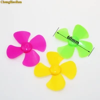 chenghaoran yellow red blue four pages fan leaf propeller 60mm in diameter inner hole 1 95mm toy accessories model part