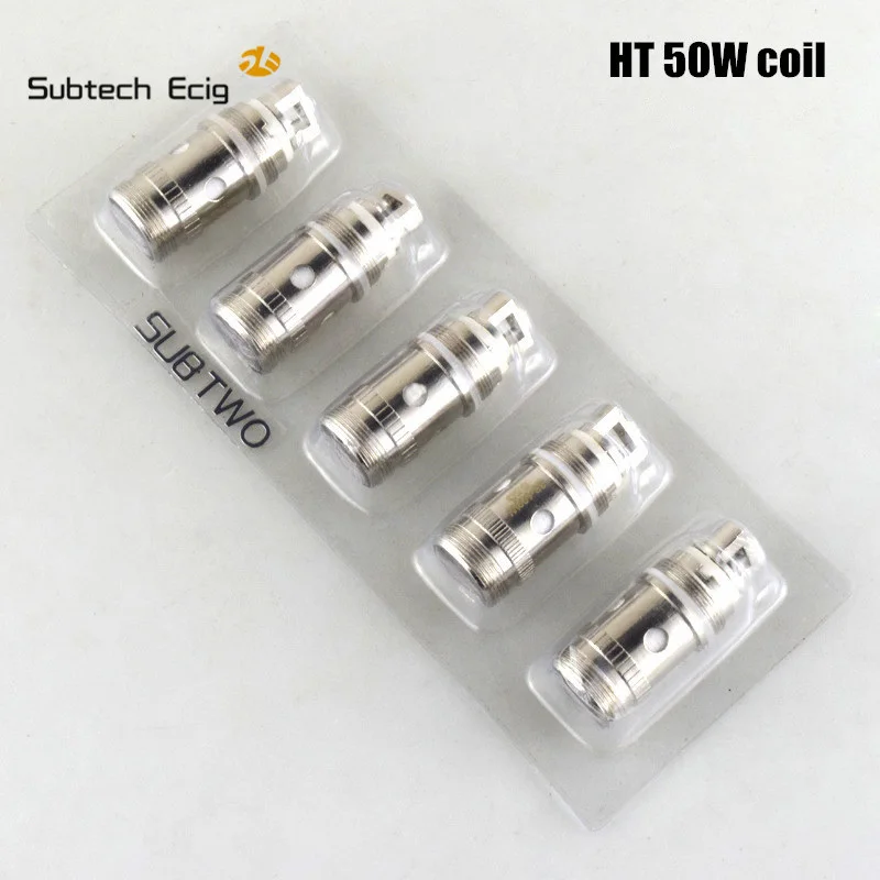 

100Pcs/lot Original HT 50W Head Coil 0.3 0.5 Ohm resistance Replacement Atomizer Electronic Cigarette atomizer core fit HT 50W