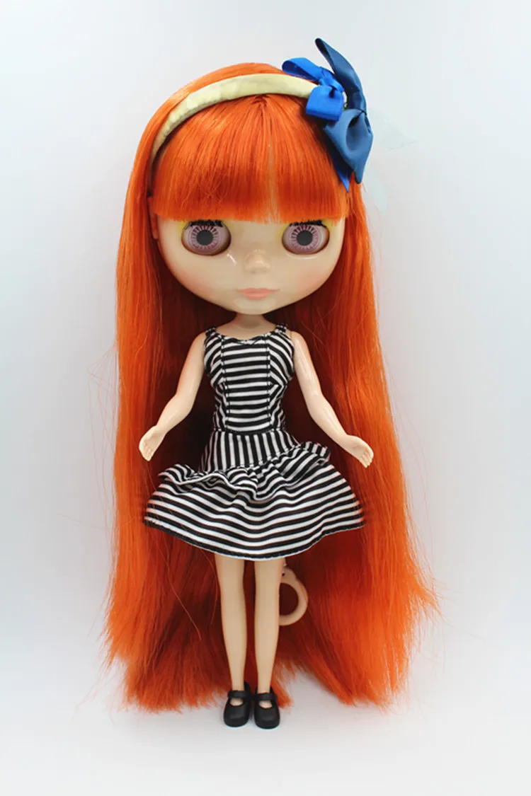 Blygirl Blyth кукла оранжевая челка с прямыми волосами NO.5T104 обычное тело 7 суставов