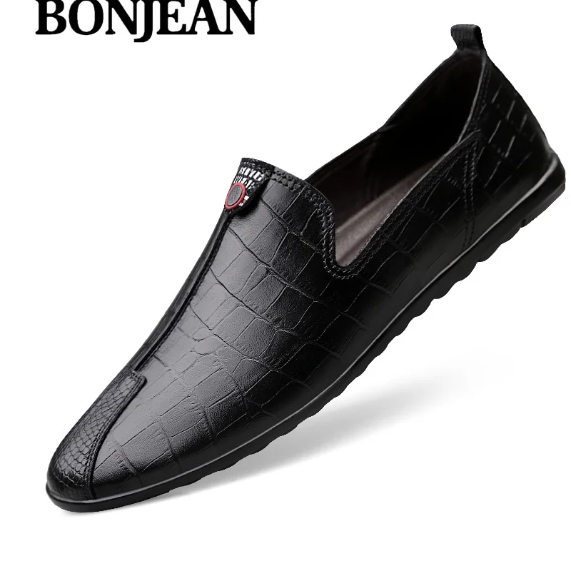 2020 Роскошная деловая мужская повседневная обувь из натуральной кожи