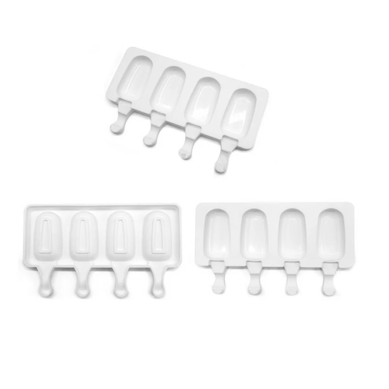 Силиконовая форма для мороженого с 4 отверстиями сделай сам палочками|Емкости