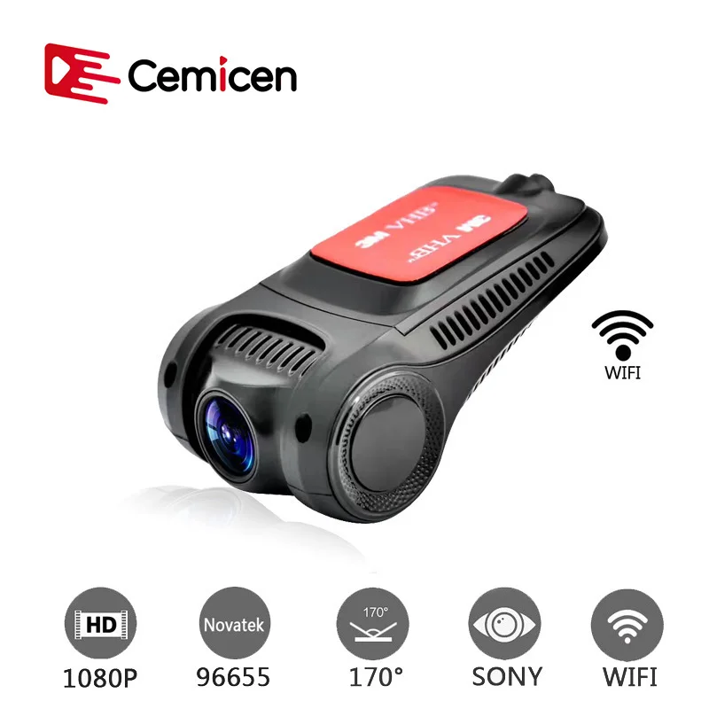 Cemicen Novatek 96655 IMX 322 Full HD 1080P Автомобильный видеорегистратор Wi Fi Автомобильная камера
