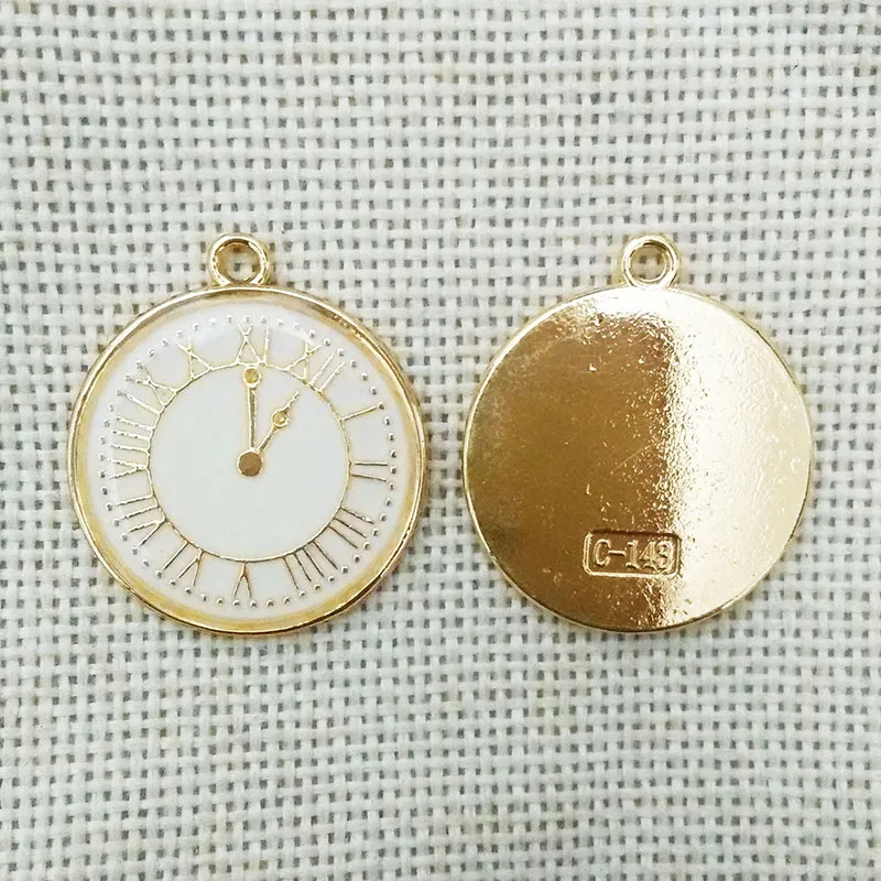 Ожерелье с часами подвески застежки серьги фурнитура эмалевые разрисованные