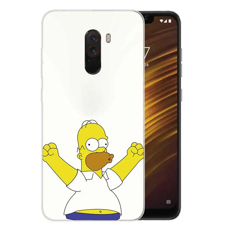 Силиконовый чехол Homer J. Simpson с принтом для Xiaomi Pocophone F1 Mi 5S Plus 5X 6X A1 A2 8 lite 9 SE Max 3 Pro Note 2 |