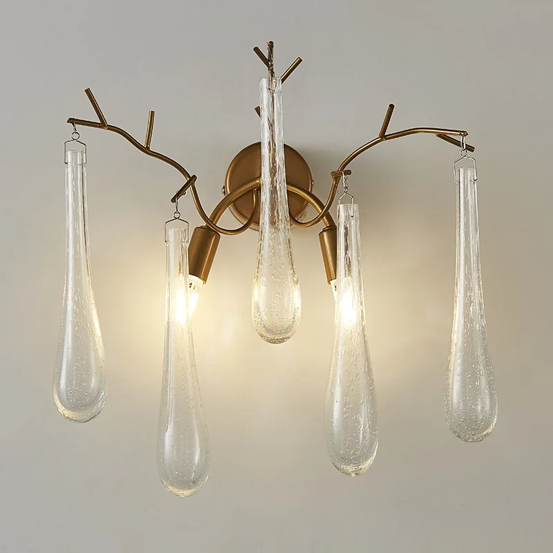 Современная хрустальная лампа настенный светильник для спальни прикроватная