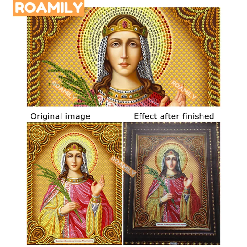 ROAMILY, алмазная вышивка иконы, 30x40 см,специальные сверла, 5D икона алмазная мозаика, алмазная-вышевка