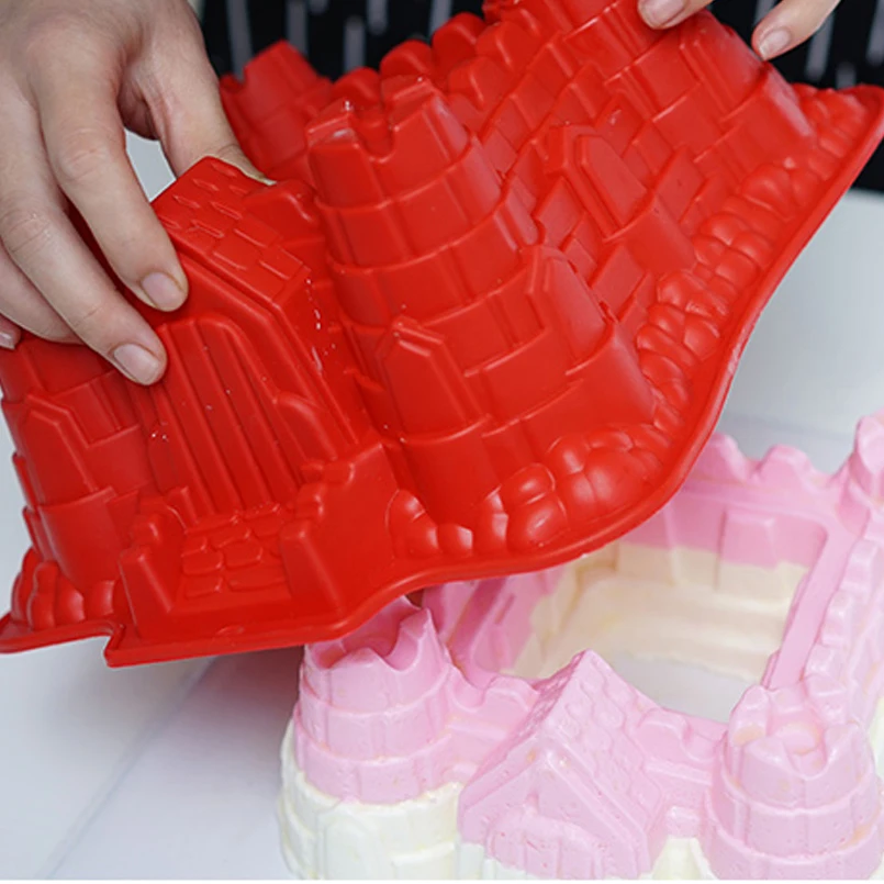 Пирог инструменты замок Форма 3D силиконовые формы торт мусс для выпечки печенья