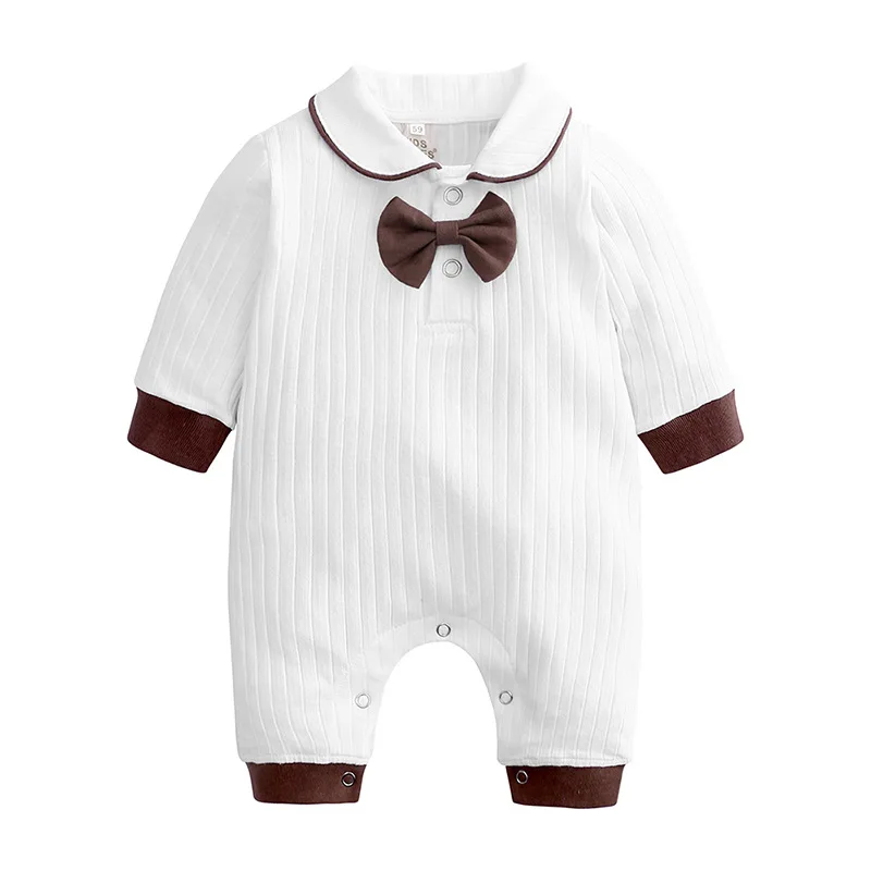 100-day baby clothes autumn 2019 new cotton gentlemen full moon ha-yi long-sleeved Korean version of climbing |