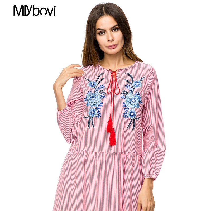

2018 Fashion Women Muslim Dress O Neck Long M-2XL Drawstring Dress Islamic Saudi Arabia Dresses Abaya Turkish Dubai Dress 2018