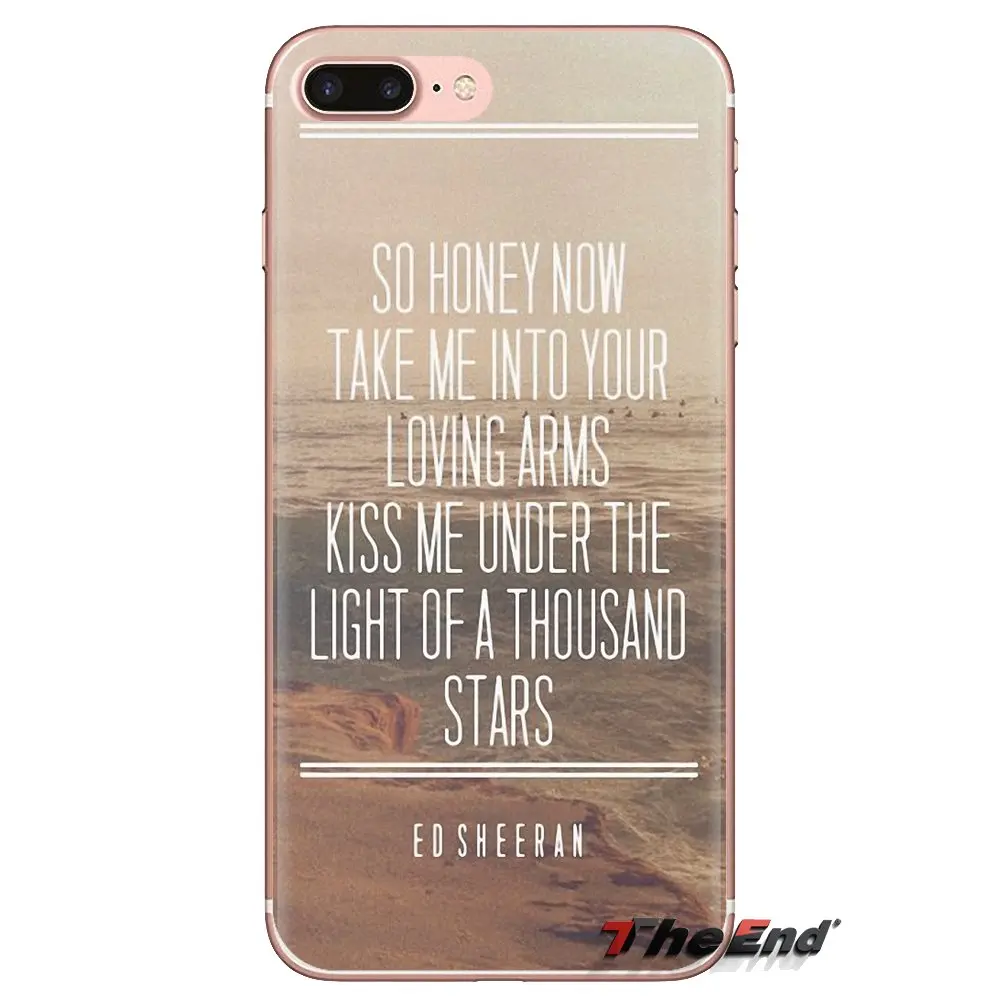Чехлы из ТПУ для LG Spirit Motorola Moto X4 E4 E5 G5 G5S G6 Z Z2 Z3 G2 G3 C Play Plus Mini All of the stars lyric ed sheeran |