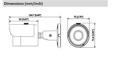 Камера видеонаблюдения Dahua POE 5 МП IPC HFW1531S WDR IR мини пуля H.265 H.264 2 8 мм фиксированный