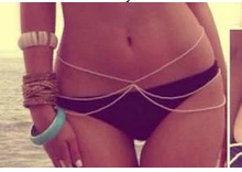 2014 Новое поступление сексапильная цепочка на талию для бикини тонкая Тройная