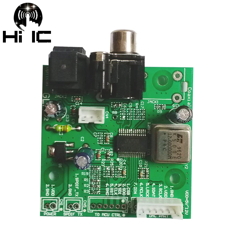 SPDIF коаксиальный Оптический WM8805 приемная плата преобразования ies выход левый
