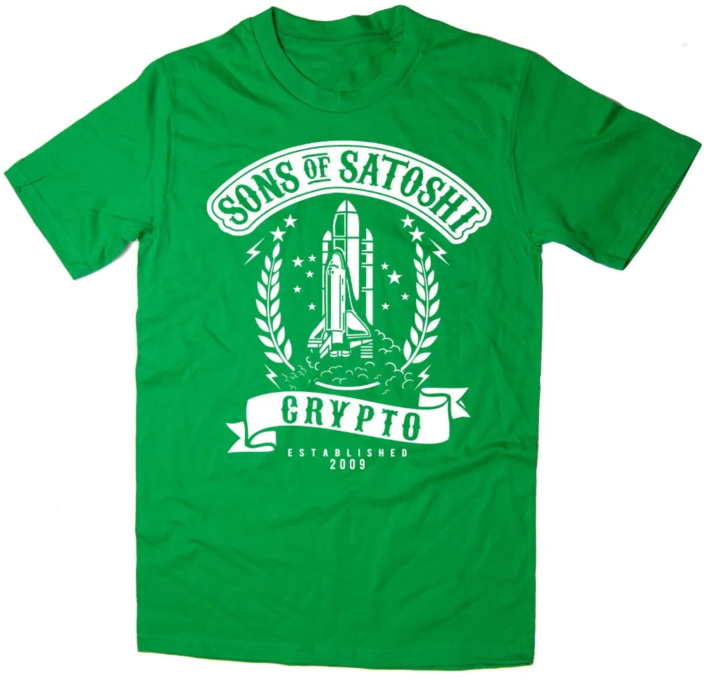 Sons Of Satoshi T-Shirt - Bitcoin Crypto Reddit Btc Ltc Xrp Summer Tops For Man Cotton Fashion Family T Shirts | Мужская одежда