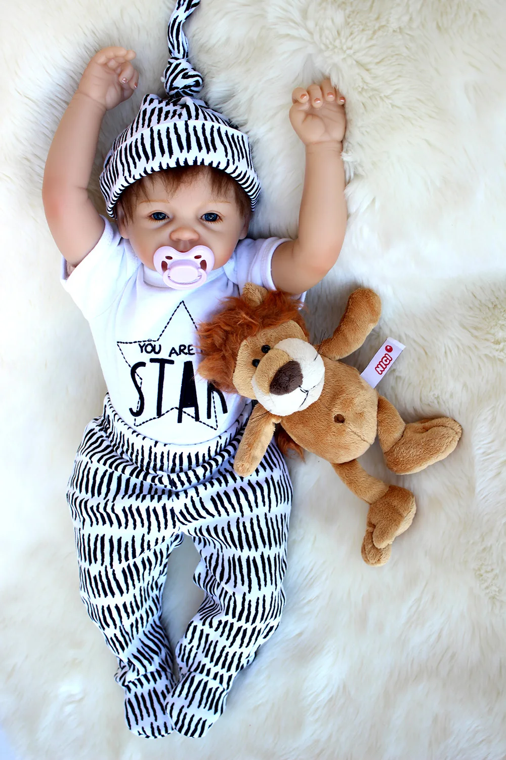 

20" New Arrival Handmade Silicone Vinyl Lifelike Toddler Baby Bonecas Kid Bebe Doll Reborn Menina De Silicone