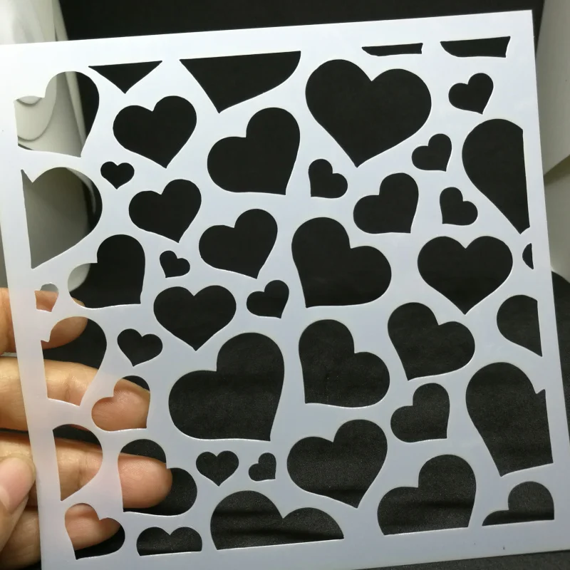 

13*13 Heart frame pvc Layering Stencils for Diy scrapbook coloring,painting stencil,home decor diy etc. Product image