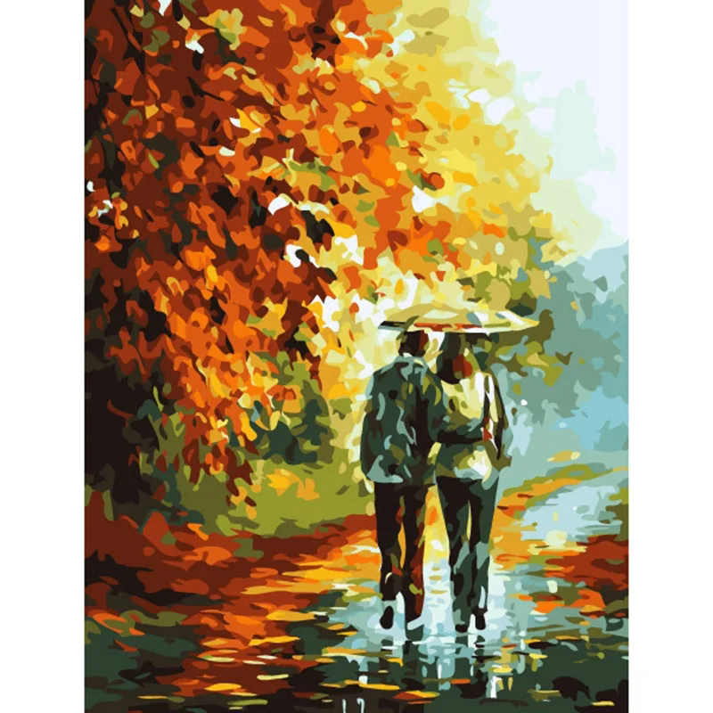 Безрамный парк Lover DIY живопись по номерам ручная роспись каллиграфическая