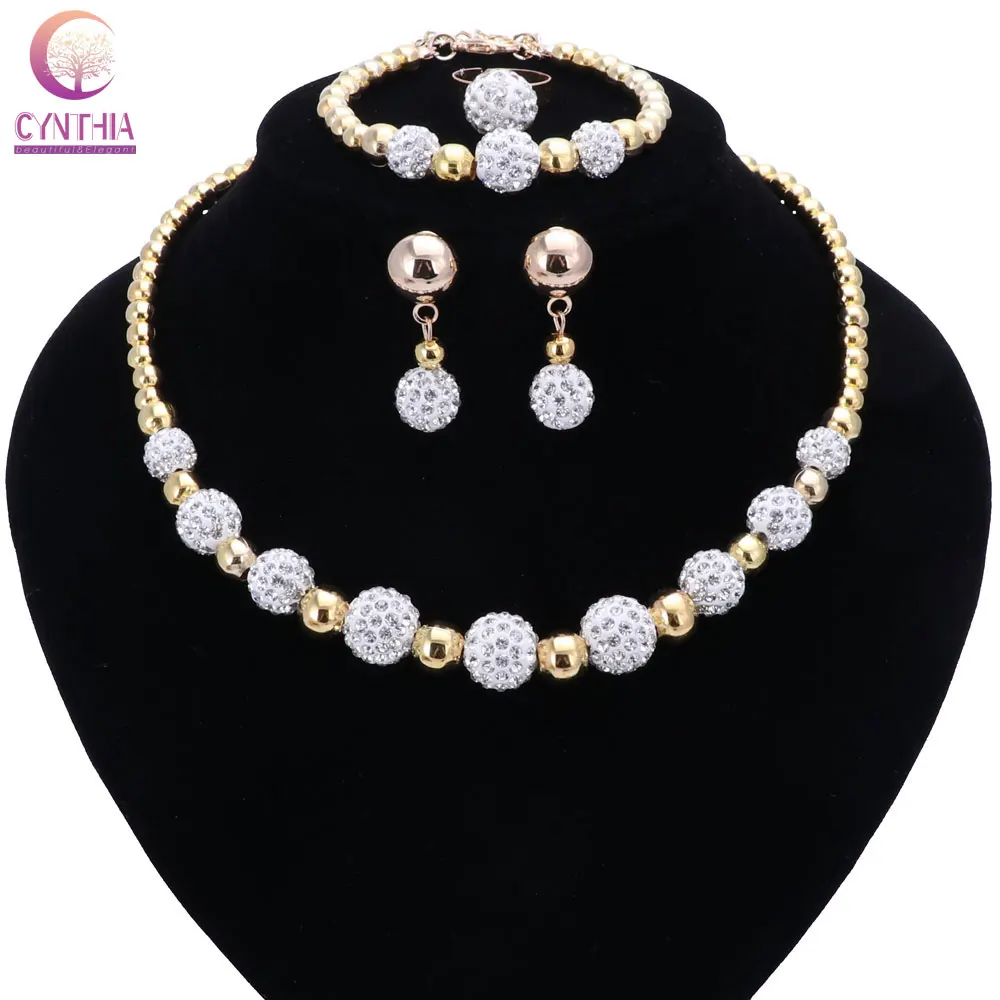 Модный Рождественский подарок комплект из ожерелья со стразами и кристаллами