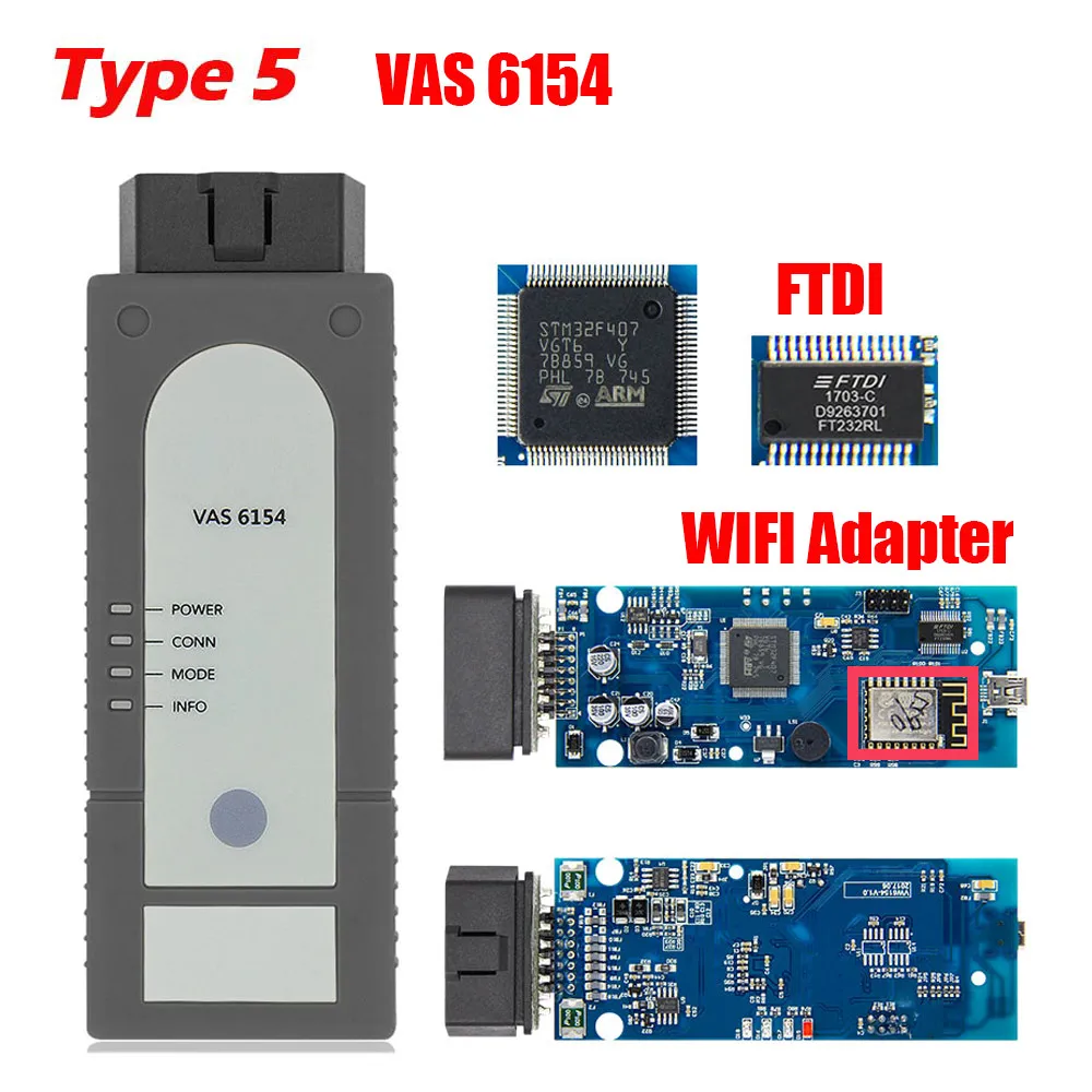 5054A ODIS V5.1.3 keygen OKI Bluetooth AMB2300 6154 wifi 5054 полный чип 5054 UDS для VAG диагностический инструмент - Цвет: Type 5