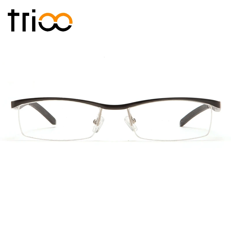 

TRIOO Aluminium Magnesium Prescription Glasses Men Semi Rimless