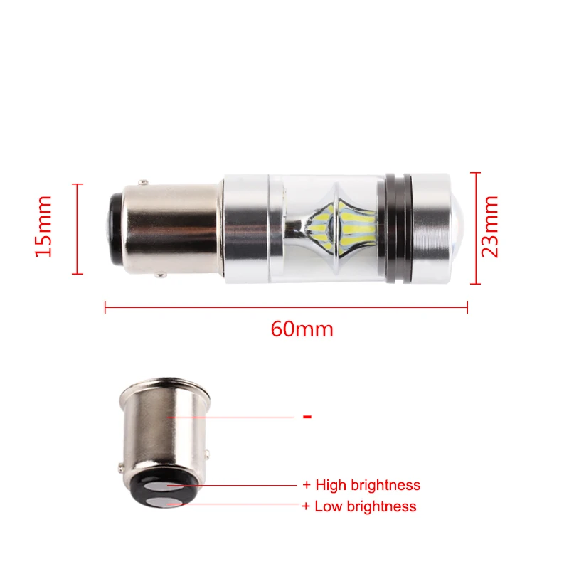 1 шт. светодиодный фонарь BAY15D высокой мощности 1157 20SMD P21/5 Вт автомобильная фара для
