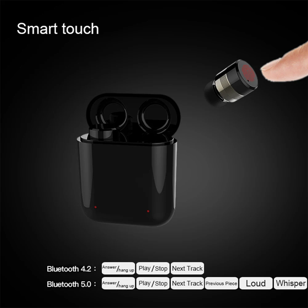DOOLNNG T-1 водонепроницаемые спортивные Bluetooth 5,0 наушники TWS Беспроводная мини невидимая сенсорная гарнитура для