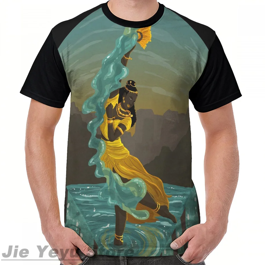 Oshun Футболка Мужская Летняя Повседневная Женская футболка Забавный принт с круглым вырезом короткий рукав футболки