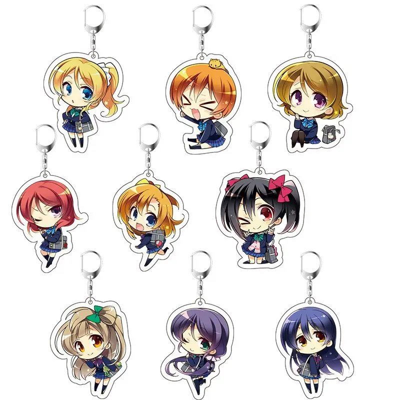 6 см аниме брелок для ключей LoveLive Love Live kotory Minami Nico сонный милый двухсторонний с
