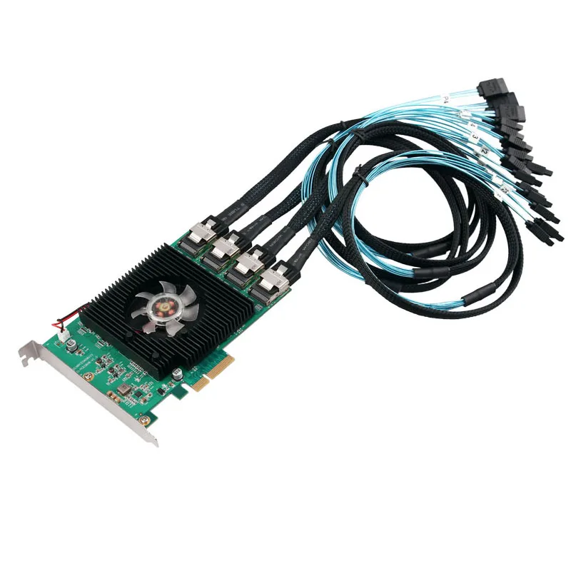 Карта контроллера Marvell 88SE9215 16 портов SATA карта 6 Гбит/с PCI Express чипсет PCIe для III 3 0 с