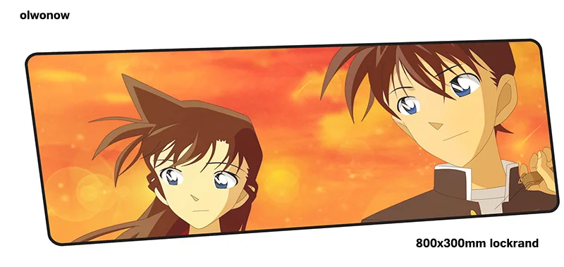 Профессиональный игровой коврик для мыши Detective Conan 800x300x3 мм, игровой коврик для мышки для ноутбука, ПК, аксессуары для ноутбука, эргономичный коврик для мыши