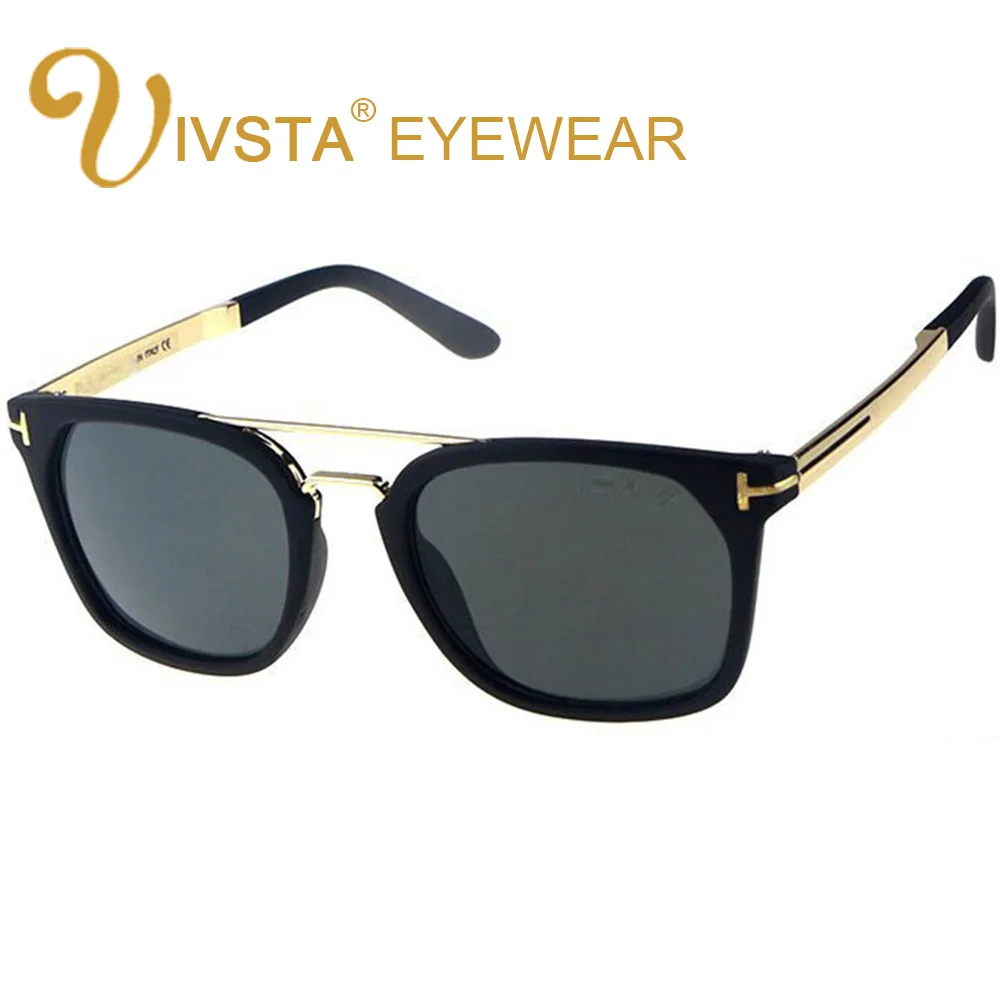 

IVSTA with original logo TF039 Sunglasses Mirror Driving Big Oversized Glasses Men Brand Designer Square frame Nerd UV400 Lenses