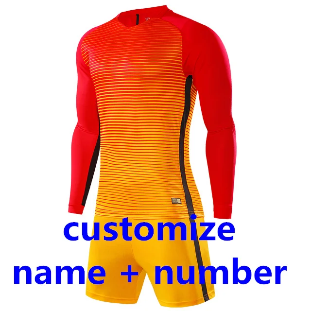 custom name number 19 Детские футбольные майки, мужские футбольные майки для мальчиков, комплекты для взрослых и детей, Футбольная Одежда с длинным рукавом, настраиваемый клубный футбольный костюм - Цвет: custom name number