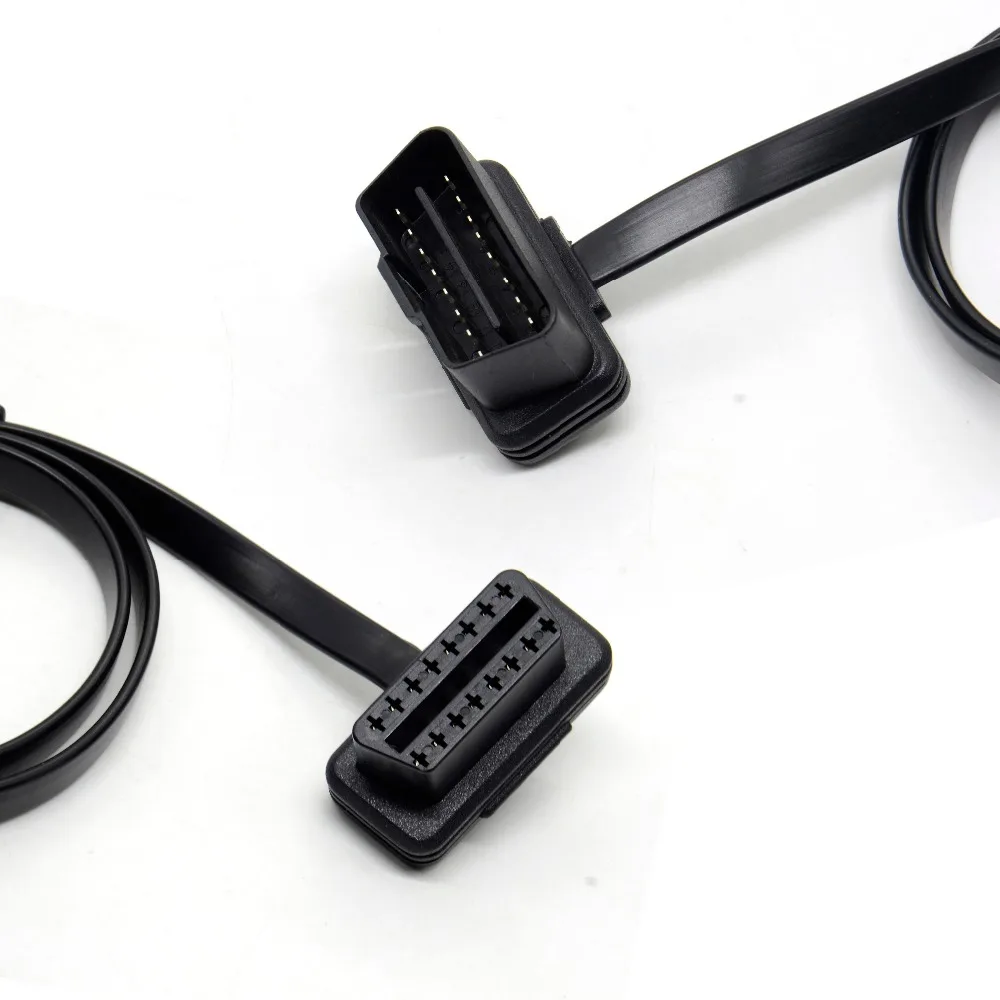 60 см плоский + тонкий As Noodle OBD 2 OBDII OBD2 16Pin штекер-гнездо ELM327 диагностический