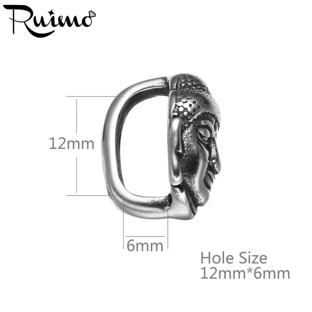 Квадратные бусины RUIMO из нержавеющей стали 316l с зернистой головкой 12*6 мм