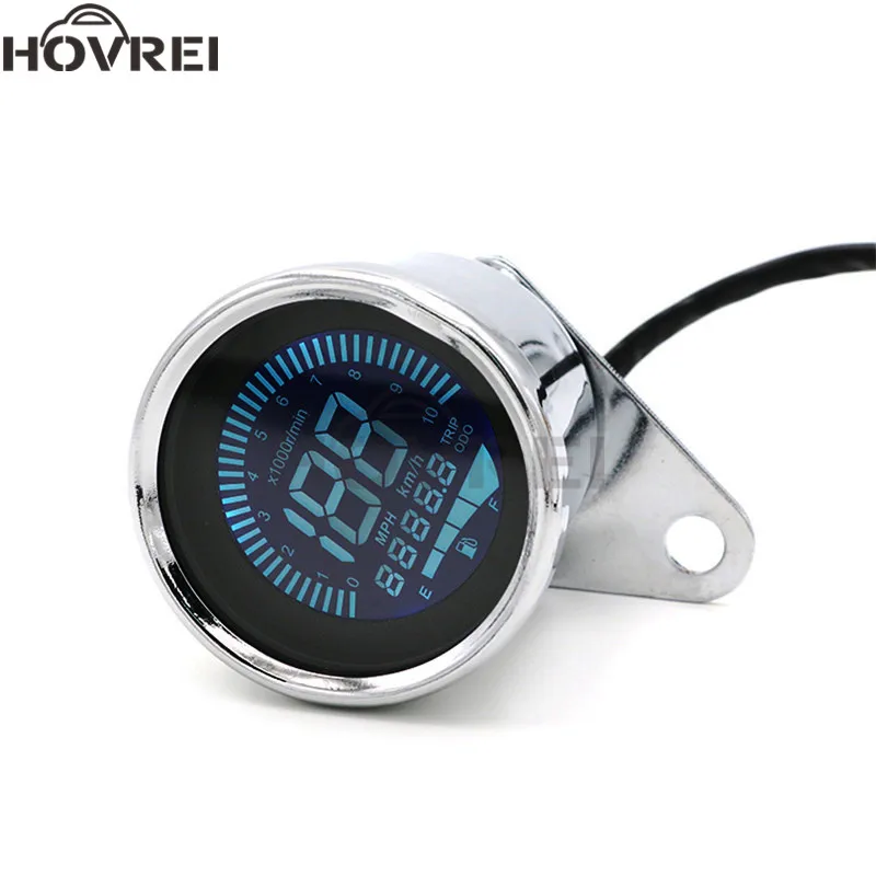 Универсальный хромированный тахометр с ЖК-дисплеем в стиле ретро для мотоцикла |