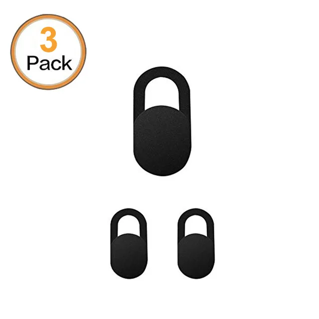 Black 3 Pack Веб-камера затвора Магнитный слайдер ультра тонкий слайд веб-Чехлы для камеры для ноутбука компьютера планшета Macbook телефон раздвижной блокировщик крышка - Цвет: Black 3 Pack