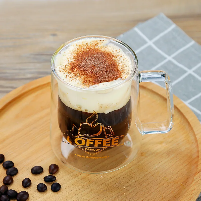 300 мл стеклянная кофейная кружка Чайные Кружки ручной работы креативная для пива