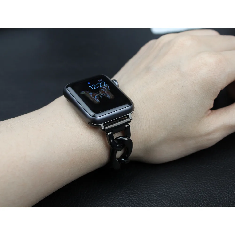 Joyozy ремешок для apple watch 38 мм 40 мм 42 мм 44 мм Роскошный металлический ремешок из нержавеющей стали для iWatch серии 5/4/3/2/1