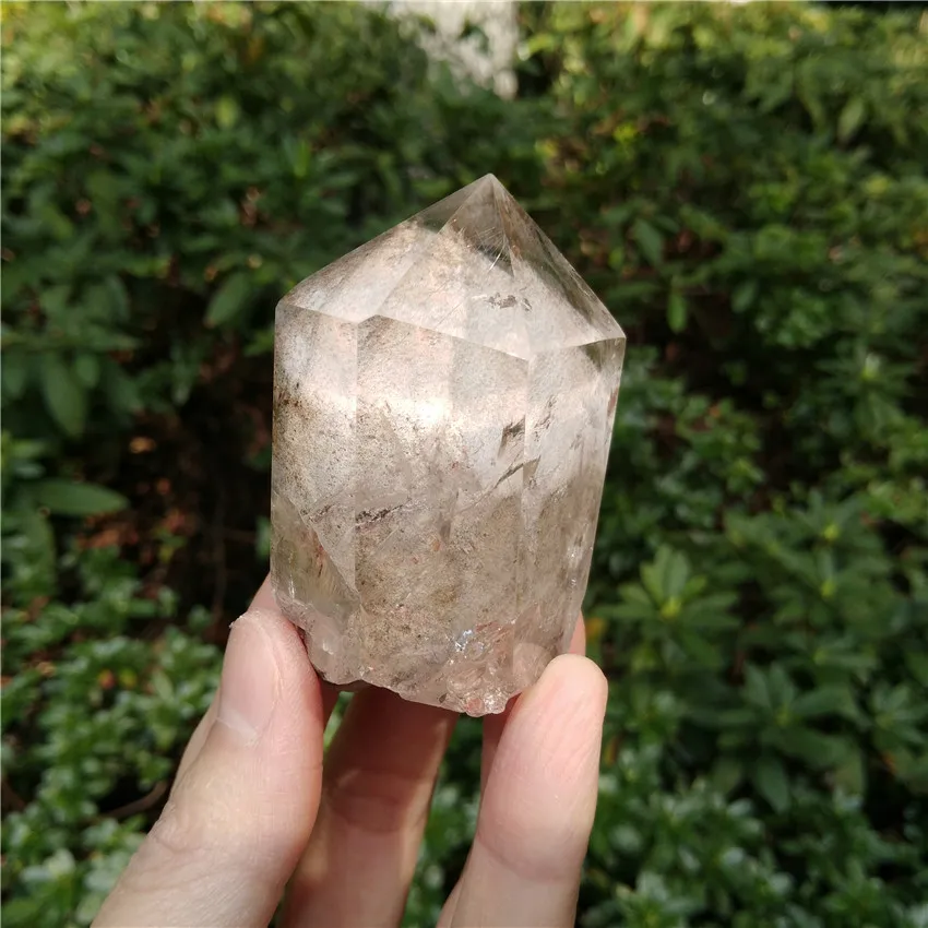 Натуральный Phantom Wand лечебный Кристал кварц точка призрак КВАРЦЕВЫЙ w Himalaya Inclusion