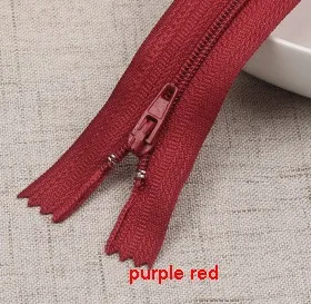 purple red 10 шт./лот 20 см Длина красочные нейлоновые молнии по индивидуальному заказу Портплед швейные изделия ручной работы DIY аксессуары 40 Цвета P080 - Цвет: purple red