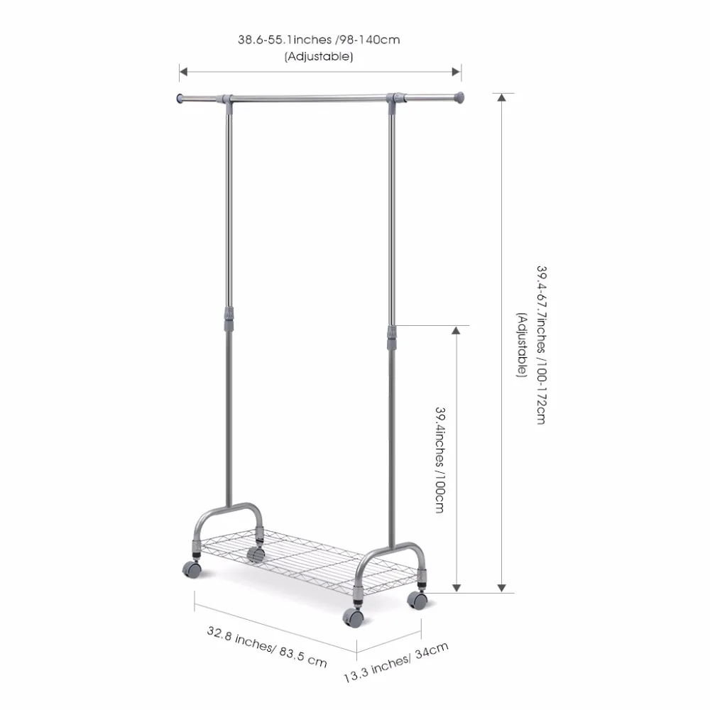 Регулируемая стойка для одежды Finether хранения сушки подвесная портативный шкаф с