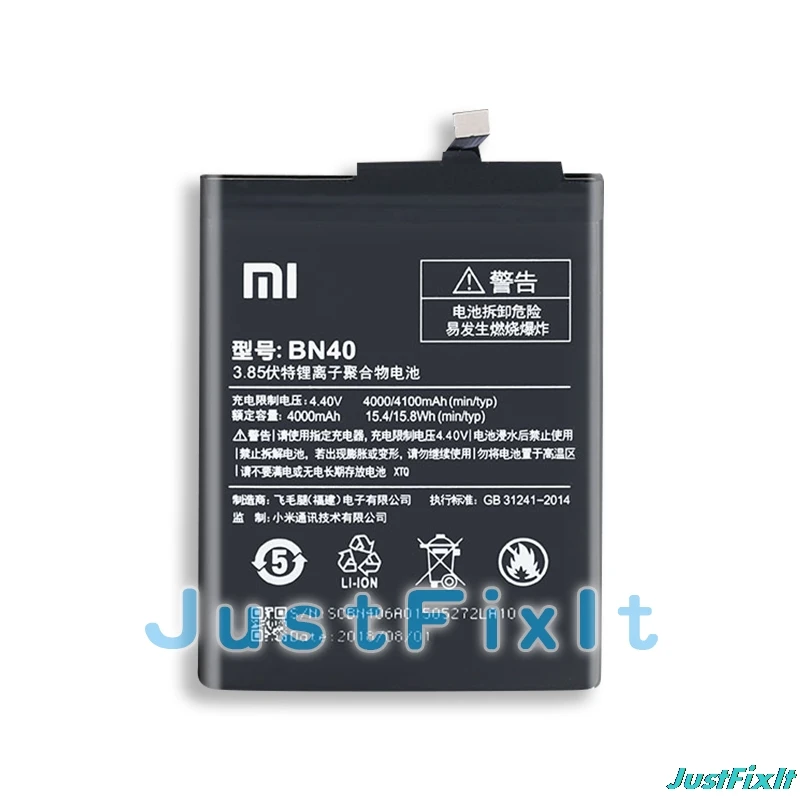 BN40 Original Replacement Battery For Xiaomi Redmi 4 Pro Prime 3G RAM 32G ROM Edition Redrice Hongmi Genuine 4100mAh | Мобильные