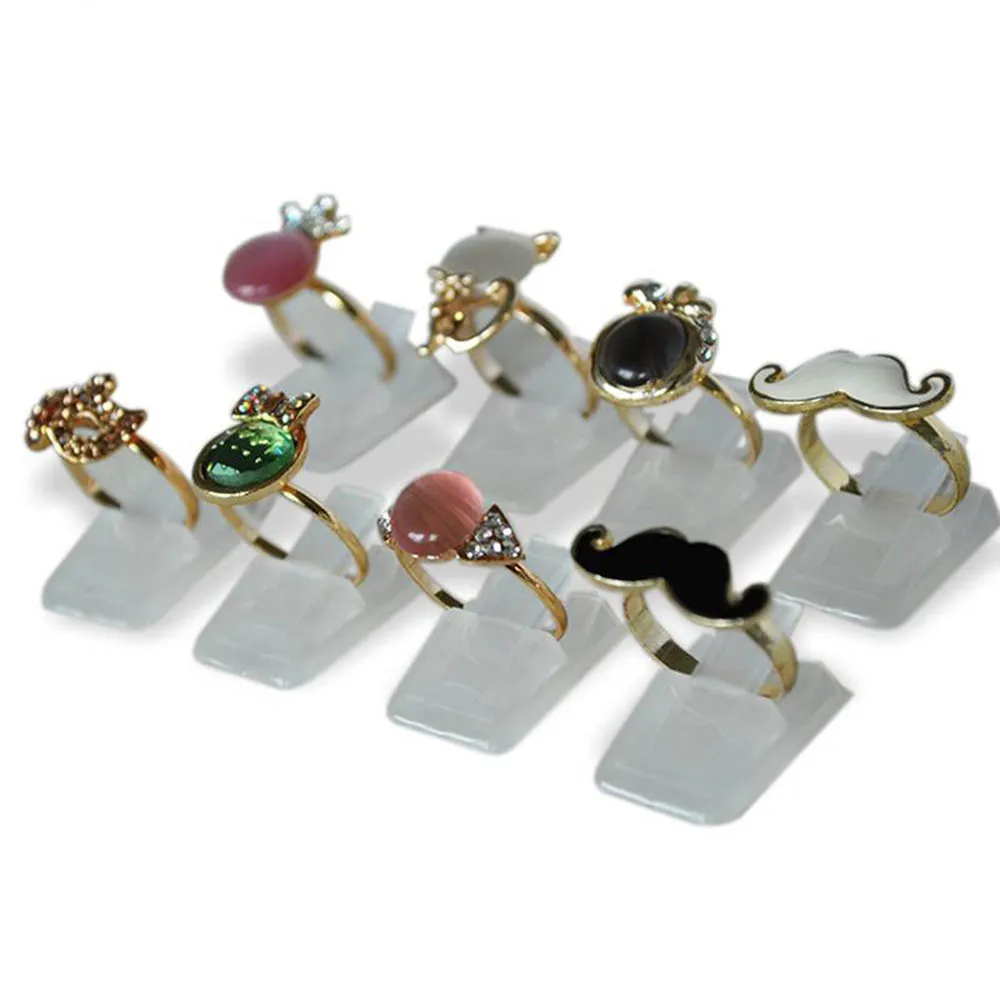 20 шт./лот пластиковое матовое кольцо-держатель для украшений подставка оптовая